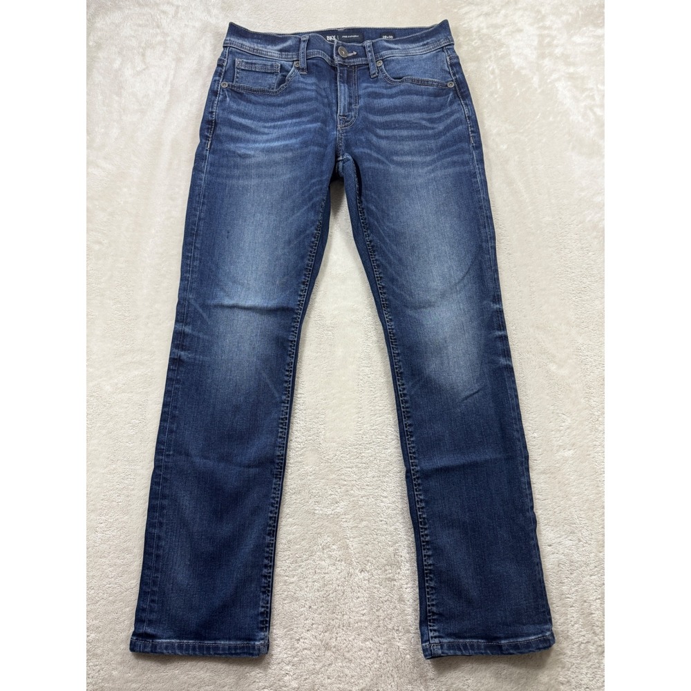 BKE Mens Jake Straight Stretch Blue Denim Jeans 29x30 Meas: 29x29